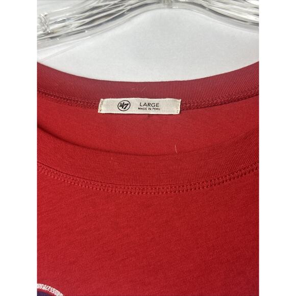 NWT ‘47 NFL New York Giants Racer Red Go Big Blue Women’s T-Shirt Sz L - Picture 3 of 11